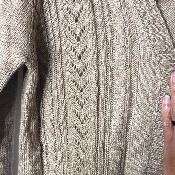 NWT Karen Scott Sweater Womens Tan Long Sleeve Stretch Medium M New with Tags - Picture 5 of 9
